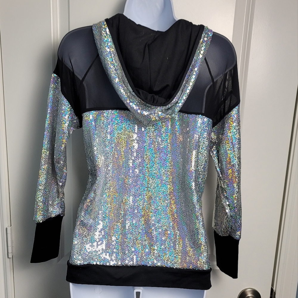 Weissman Holographic Sequin Sweatshirt - image 7